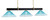 Toltec Lighting - 1253-MBNAB-715 - Three Light Bar - Wellington - Matte Black & New Age Brass