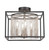 Toltec Lighting - 1347-MBBN - Four Light Semi-Flush Mount - Cadina - Matte Black & Brushed Nickel