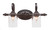 Toltec Lighting - 162-DG-300 - Two Light Bath Bar - Eleganté - Dark Granite