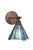 Toltec Lighting - 1751-9325 - One Light Wall Sconce - Blacksmith - Painted Wood-Look Metal & Dark Granite