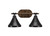 Toltec Lighting - 1752-410-DG - Two Light Bath Bar - Blacksmith - Painted Wood-look Metal & Dark Granite