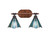 Toltec Lighting - 1752-9325 - Two Light Bath Bar - Blacksmith - Painted Wood-look Metal & Dark Granite