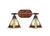 Toltec Lighting - 1752-9345 - Two Light Bath Bar - Blacksmith - Painted Wood-look Metal & Dark Granite