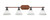 Toltec Lighting - 1754-312 - Four Light Bath Bar - Blacksmith - Painted Wood-look Metal & Dark Granite