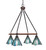 Toltec Lighting - 1764-9325 - Four Light Chandelier - Blacksmith - Painted Wood-look Metal & Dark Granite