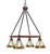 Toltec Lighting - 1764-9345 - Four Light Chandelier - Blacksmith - Painted Wood-look Metal & Dark Granite