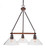 Toltec Lighting - 1766-304 - Three Light Chandelier - Blacksmith - Painted Wood-Look Metal & Dark Granite