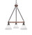 Toltec Lighting - 1766-312 - Three Light Chandelier - Blacksmith - Painted Wood-Look Metal & Dark Granite
