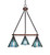 Toltec Lighting - 1766-9325 - Three Light Chandelier - Blacksmith - Painted Wood-Look Metal & Dark Granite