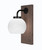 Toltec Lighting - 1771-MBDW-4101 - One Light Wall Sconce - Oxbridge - Matte Black & Painted Distressed Wood-look Metal