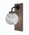 Toltec Lighting - 1771-MBDW-4109 - One Light Wall Sconce - Oxbridge - Matte Black & Painted Distressed Wood-look Metal