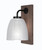 Toltec Lighting - 1771-MBDW-500 - One Light Wall Sconce - Oxbridge - Matte Black & Painted Distressed Wood-look Metal