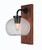 Toltec Lighting - 1771-MBWG-202 - One Light Wall Sconce - Oxbridge - Matte Black & Painted Wood-look Metal