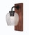 Toltec Lighting - 1771-MBWG-4812 - One Light Wall Sconce - Oxbridge - Matte Black & Painted Wood-look Metal