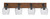 Toltec Lighting - 1774-MBWG-4812 - Four Light Bath Bar - Oxbridge - Matte Black & Painted Wood-look Metal