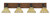 Toltec Lighting - 1774-MBWG-9415 - Four Light Bath Bar - Oxbridge - Matte Black & Painted Wood-look Metal
