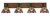 Toltec Lighting - 1774-MBWG-9445 - Four Light Bath Bar - Oxbridge - Matte Black & Painted Wood-look Metal