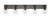 Toltec Lighting - 1775-MBDW-210 - Five Light Bath Bar - Oxbridge - Matte Black & Painted Distressed Wood-look Metal