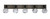 Toltec Lighting - 1775-MBDW-4109 - Five Light Bath Bar - Oxbridge - Matte Black & Painted Distressed Wood-look Metal