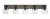 Toltec Lighting - 1775-MBDW-4812 - Five Light Bath Bar - Oxbridge - Matte Black & Painted Distressed Wood-look Metal