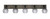 Toltec Lighting - 1775-MBDW-5112 - Five Light Bath Bar - Oxbridge - Matte Black & Painted Distressed Wood-look Metal
