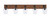Toltec Lighting - 1775-MBWG-210 - Five Light Bath Bar - Oxbridge - Matte Black & Painted Wood-look Metal
