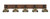 Toltec Lighting - 1775-MBWG-9365 - Five Light Bath Bar - Oxbridge - Matte Black & Painted Wood-look Metal