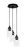 Toltec Lighting - 1816-MB-300 - Three Light Pendalier - Array - Matte Black