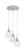 Toltec Lighting - 1818-BN-4760 - Three Light Pendalier - Array - Brushed Nickel