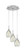 Toltec Lighting - 1818-BN-5054 - Three Light Pendalier - Array - Brushed Nickel