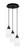 Toltec Lighting - 1818-MB-3001 - Three Light Pendalier - Array - Brushed Nickel