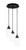 Toltec Lighting - 1818-MB-310 - Three Light Pendalier - Array - Brushed Nickel