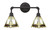 Toltec Lighting - 182-DG-9345 - Two Light Bath Bar - Vintage - Dark Granite