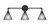 Toltec Lighting - 183-DG-9185 - Three Light Bath Bar - Vintage - Dark Granite