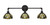 Toltec Lighting - 183-DG-9945 - Three Light Bath Bar - Vintage - Dark Granite
