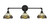 Toltec Lighting - 183-DG-9975 - Three Light Bath Bar - Vintage - Dark Granite