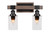 Toltec Lighting - 1842-MBDW-300 - Two Light Bath Bar - Tacoma - Matte Black & Painted Distressed Wood-look Metal