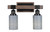 Toltec Lighting - 1842-MBDW-4062 - Two Light Bath Bar - Tacoma - Matte Black & Painted Distressed Wood-look Metal