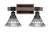 Toltec Lighting - 1842-MBDW-9105 - Two Light Bath Bar - Tacoma - Matte Black & Painted Distressed Wood-look Metal
