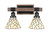 Toltec Lighting - 1842-MBDW-9115 - Two Light Bath Bar - Tacoma - Matte Black & Painted Distressed Wood-look Metal