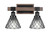 Toltec Lighting - 1842-MBDW-9185 - Two Light Bath Bar - Tacoma - Matte Black & Painted Distressed Wood-look Metal