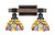 Toltec Lighting - 1842-MBDW-9445 - Two Light Bath Bar - Tacoma - Matte Black & Painted Distressed Wood-look Metal