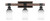Toltec Lighting - 1843-MBDW-310 - Three Light Bath Bar - Tacoma - Matte Black & Painted Distressed Wood-look Metal