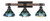 Toltec Lighting - 1843-MBDW-9955 - Three Light Bath Bar - Tacoma - Matte Black & Painted Distressed Wood-look Metal