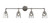 Toltec Lighting - 184-AS-461 - Four Light Bath Bar - Vintage - Aged Silver