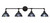 Toltec Lighting - 184-DG-9955 - Four Light Bath Bar - Vintage - Dark Granite