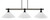 Toltec Lighting - 1863-MBDW-2161 - Three Light Bar - Tacoma - Matte Black & Painted Distressed Wood-look Metal