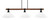 Toltec Lighting - 1863-MBWG-318 - Three Light Bar - Tacoma - Matte Black & Painted Wood-look Metal