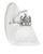 Toltec Lighting - 1931-WHBN-311 - One Light Wall Sconce - Easton - White & Brushed Nickel