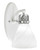 Toltec Lighting - 1931-WHBN-4761 - One Light Wall Sconce - Easton - White & Brushed Nickel